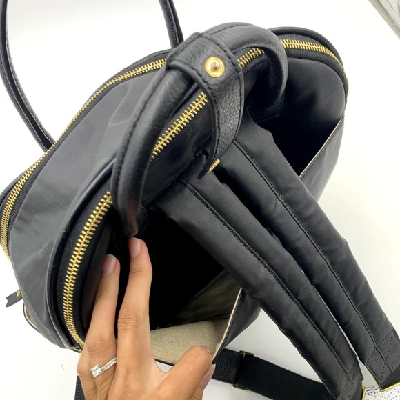 India Hicks Elegant Black Backpack with Gold Details - Picture 6 of 10